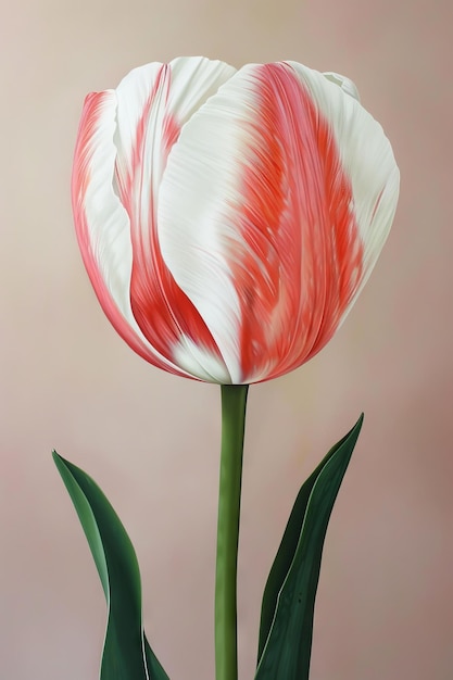 Tulip Painting Spring Flower Drawing Tulip Botanical Illustration Copy Space