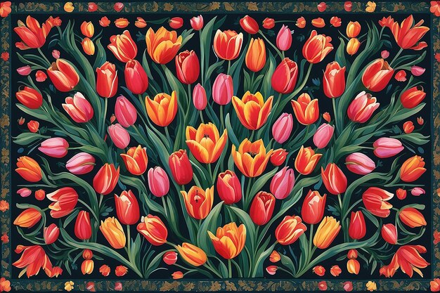 Photo tulip tapestry