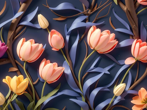 Tulip wallpaper floral background spring tulips tulip garden tulip bouquet vibrant tulips colo