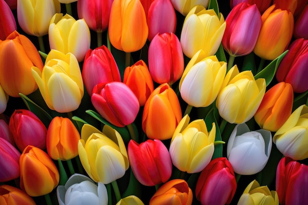 Tulips as background