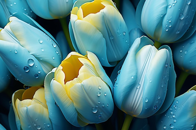 Tulips in a flower market