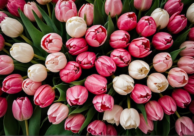 Фото tulips flowers background pattern wallpaper