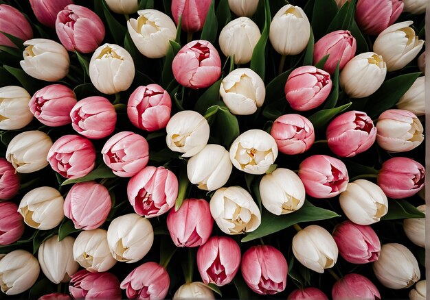 Photo tulips flowers background pattern wallpaper