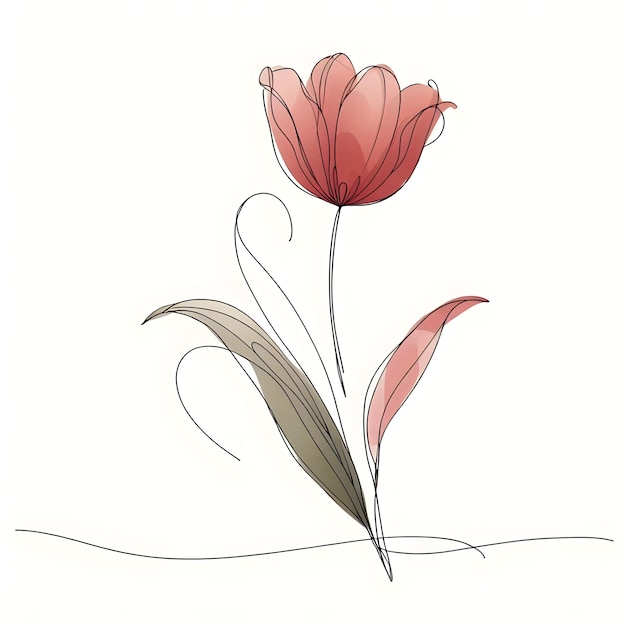 Фото Тюльпаны на белом фоне весенние цветы акварель ботаническая иллюстрация