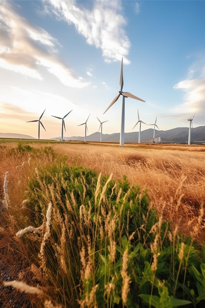 Tullip fields with windmills