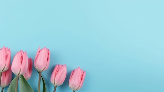 Tulp bloemen achtergrond Illustratie AI GenerativexA