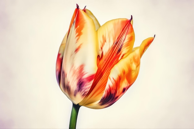 Tulp in aquarelstijl