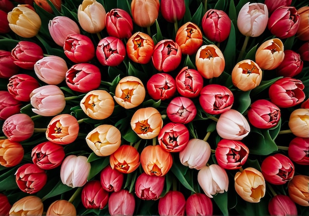 tulpen bloemen achtergrond patroon behang