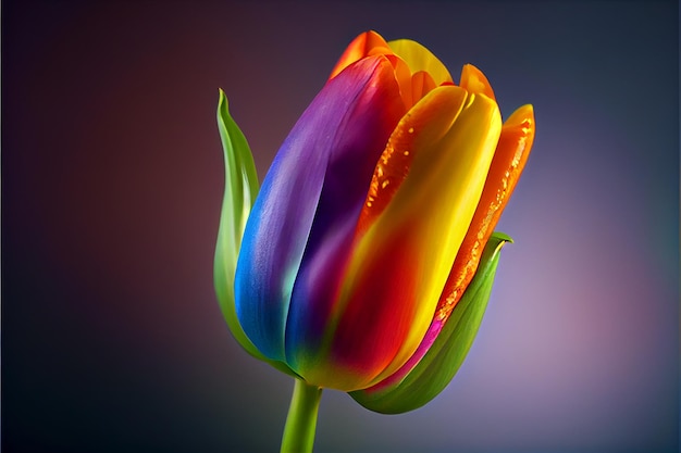 Tulpen close-up kleurovergang bloemblaadjes