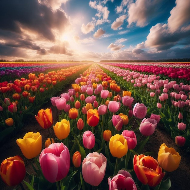 Foto tulpenbloem achtergrond