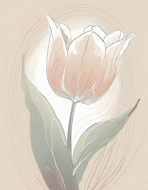 Tulpenbloemen illustratie