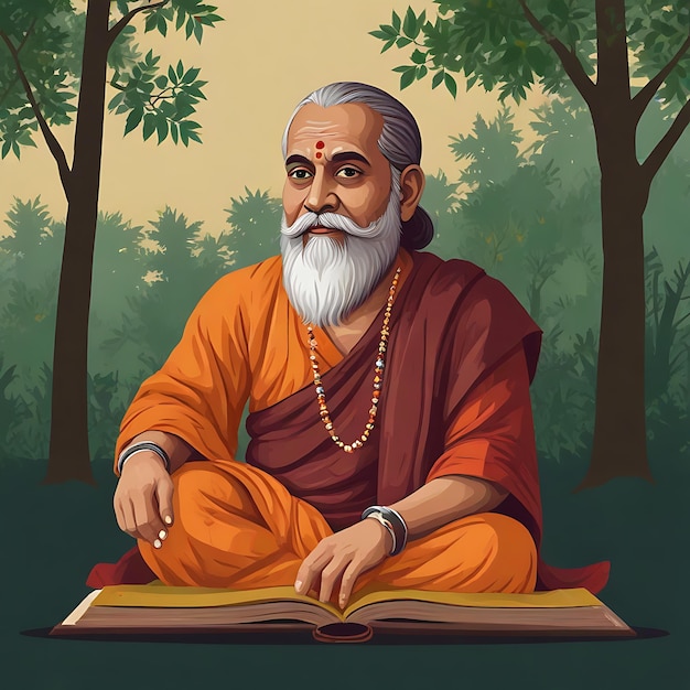 Foto tulsidas jayanti illustrazione piatta