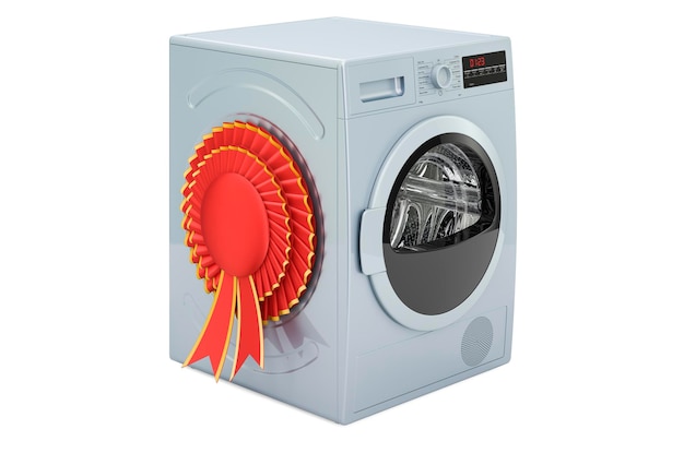 Tumble dryer with best choice badge 3D rendering