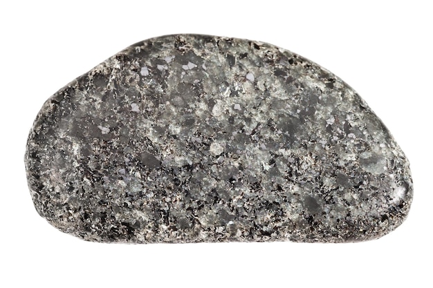 Tumbled Peridotite with Phlogopite stone isolated
