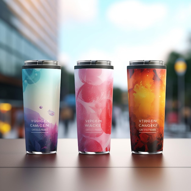 Photo tumbler mockup