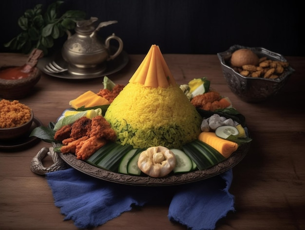 Tumpeng a traditional dish from Indonesia