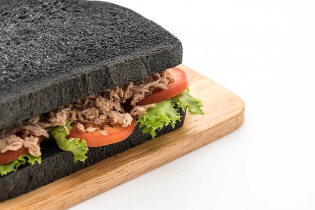 tuna charcoal  sandwich