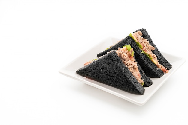 tuna charcoal  sandwich