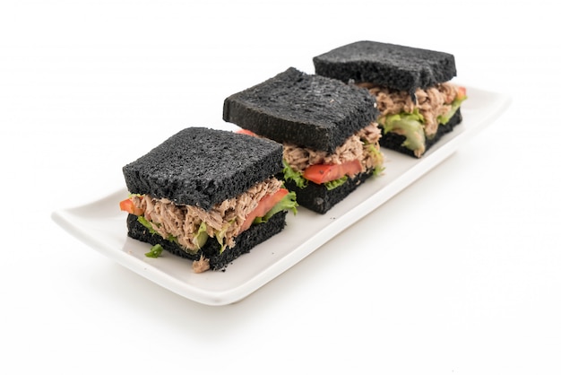 tuna charcoal  sandwich