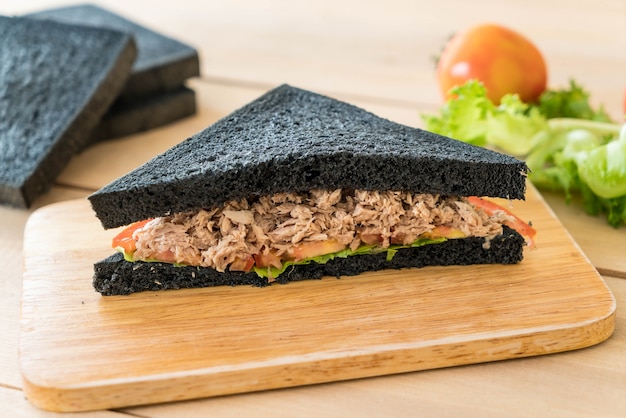 tuna charcoal  sandwich