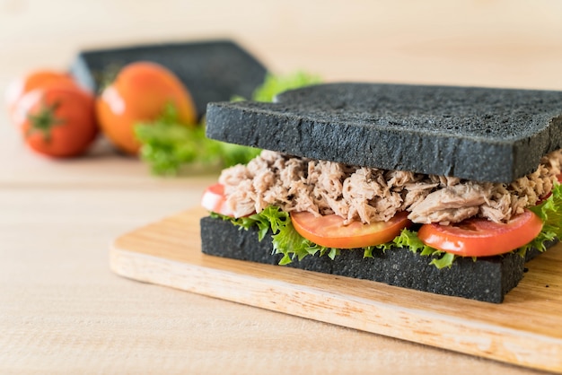 tuna charcoal  sandwich