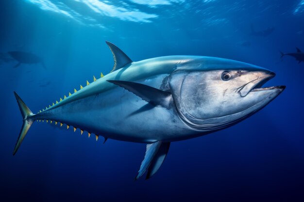 Tuna Fish Roaming the Deep Blue