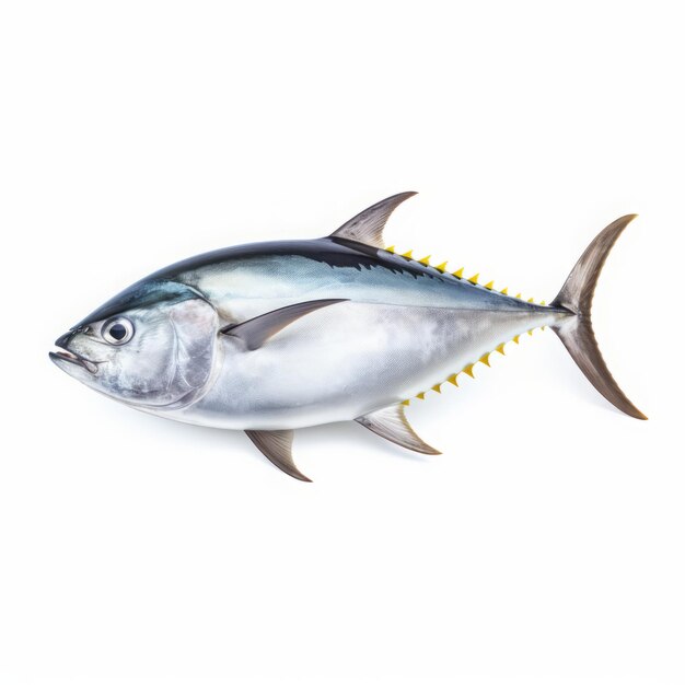 Photo tuna fish on a white background isolated