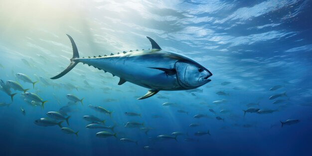 Tuna Freedom in the Deep Blue Ocean