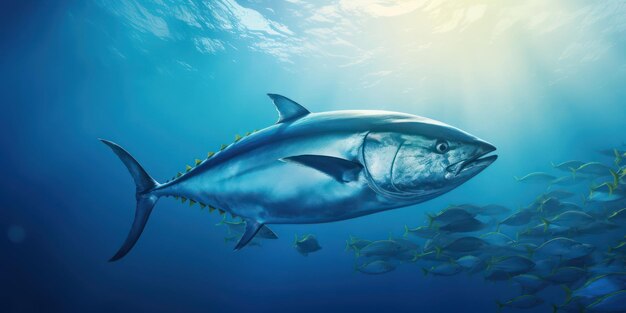 Tuna Freedom in the Deep Blue Ocean