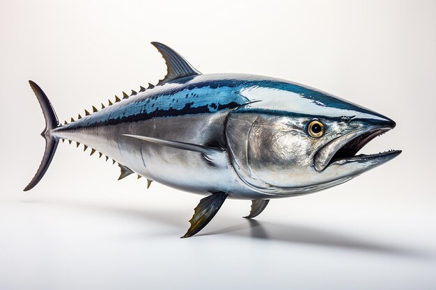 Photo tuna isolated on white background ultra realistic