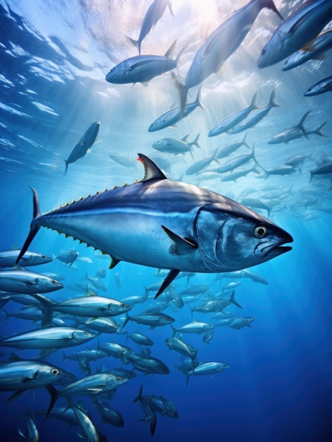 Tuna in its Natural Habitat Wildlife Photography Generative AI
