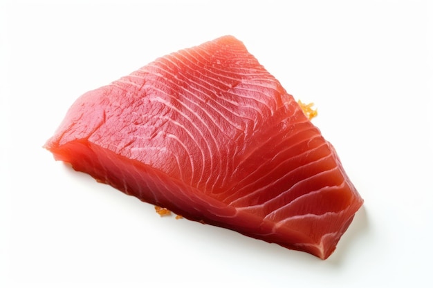 Tuna Meat on White Background