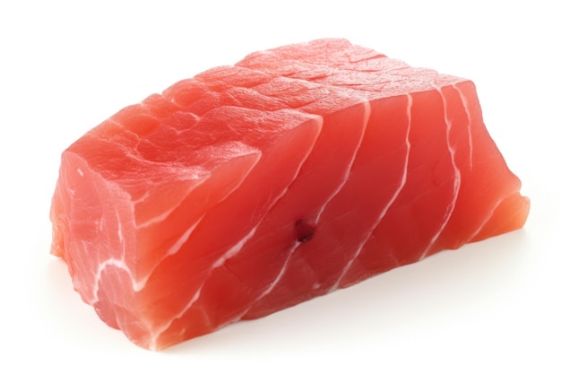 Tuna Meat on White Background