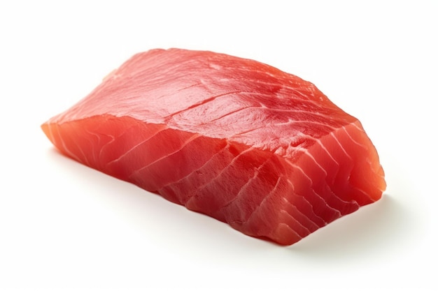 Tuna Meat on White Background