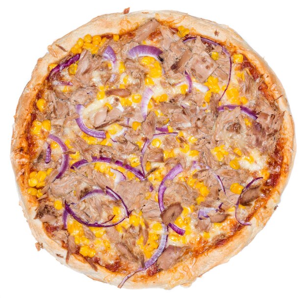 Tuna Pizza over white