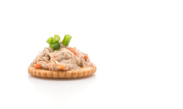 tuna salad with cracker