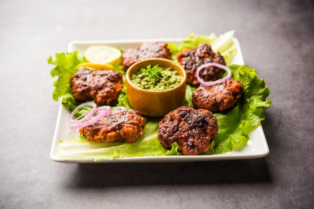 Tunde Ke Kabab, also known as Buffalo, chicken or meat galouti kebab, is a soft dish made out of minced meat which is popular in India