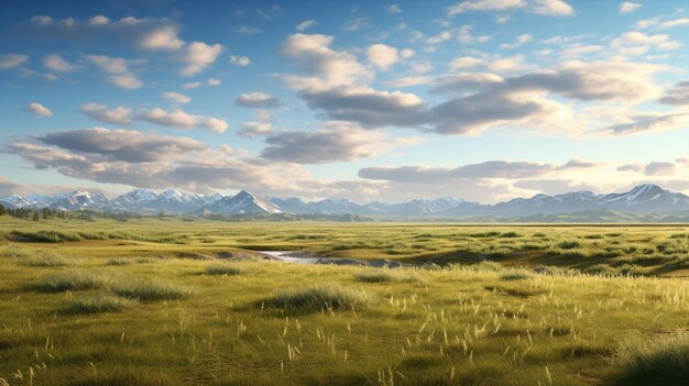 Photo tundra grasslands landscape background