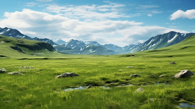 Tundra grasslands nature background