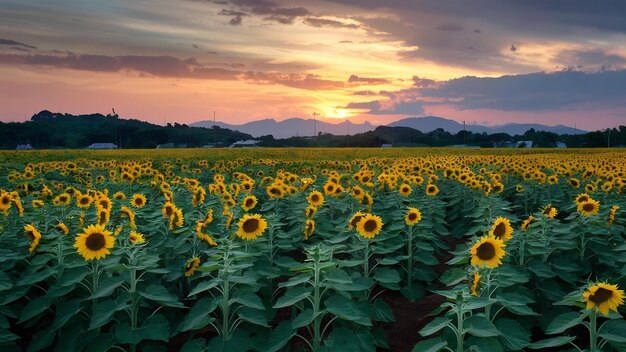 Photo tung bua tong mexican sunflower field at mae hong son province in thailand