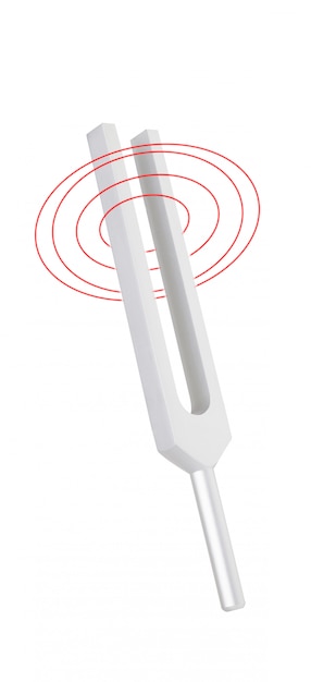 Tuning fork with sound wave isolated