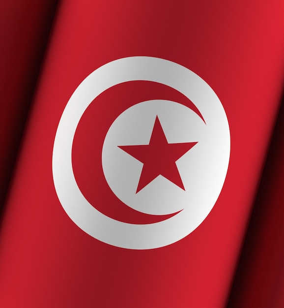 Tunisia flag dramatic background full