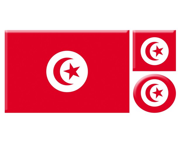 Photo tunisia icons set