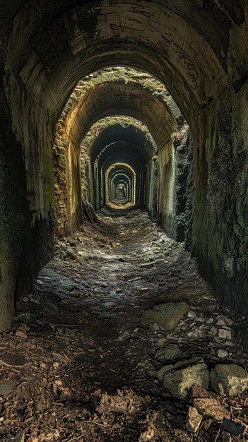 Foto un tunnel abbandonato per secoli