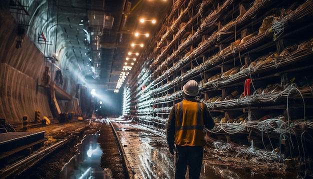 Tunnel construction works Professional photography