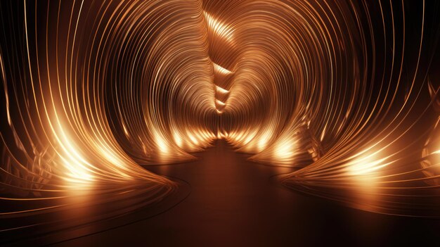 Tunnel of glowing arcs