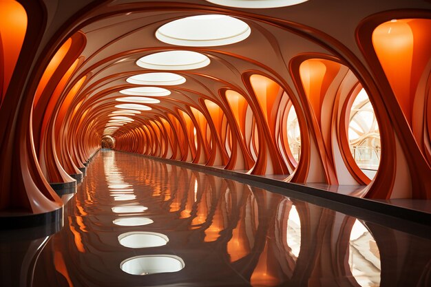 Foto il tunnel è dipinto di bianco nello stile di samyang