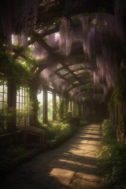 The tunnel of the wisteria