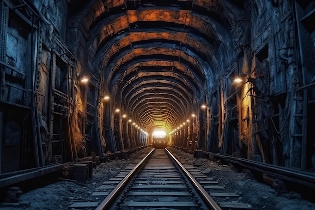 A tunnel with a light at the end of it