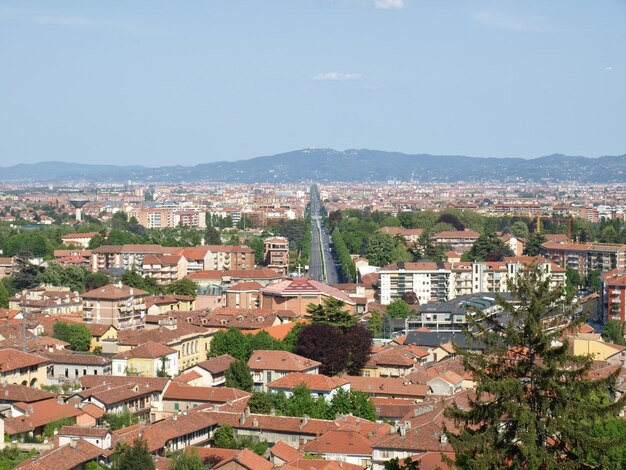 Panorama di torino visto dalla collina di rivoli